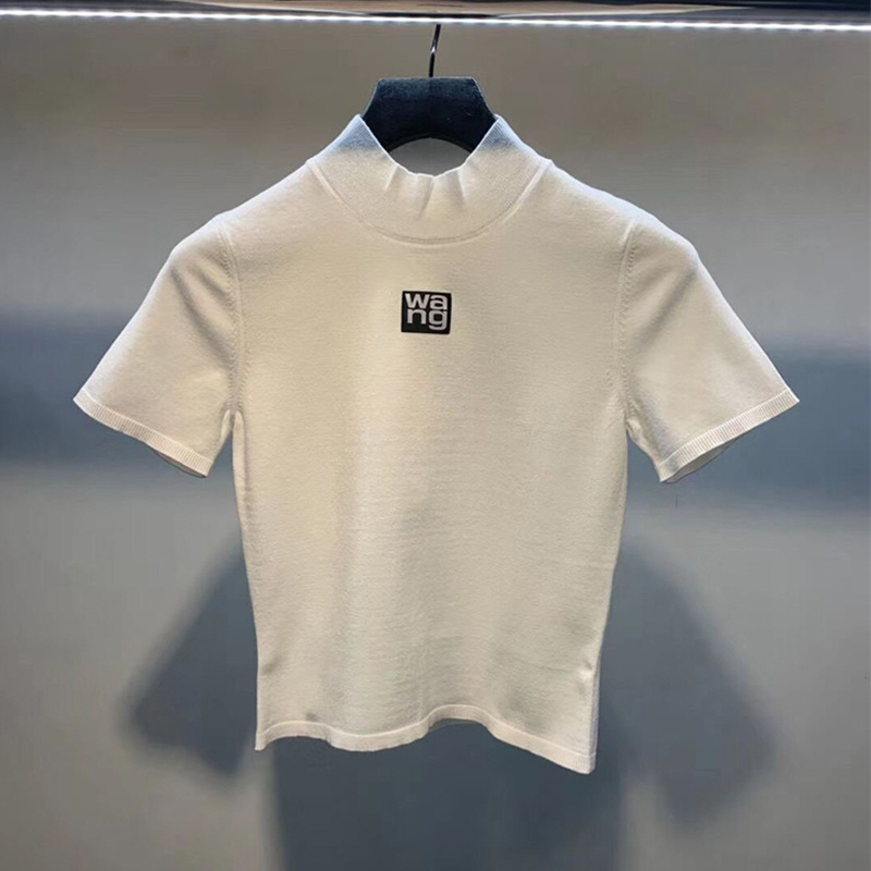 22AW-Wang-Haut-manches-courtes-et-col-montant-t-shirt-serr-avec-lettrage-design-la-mode-3