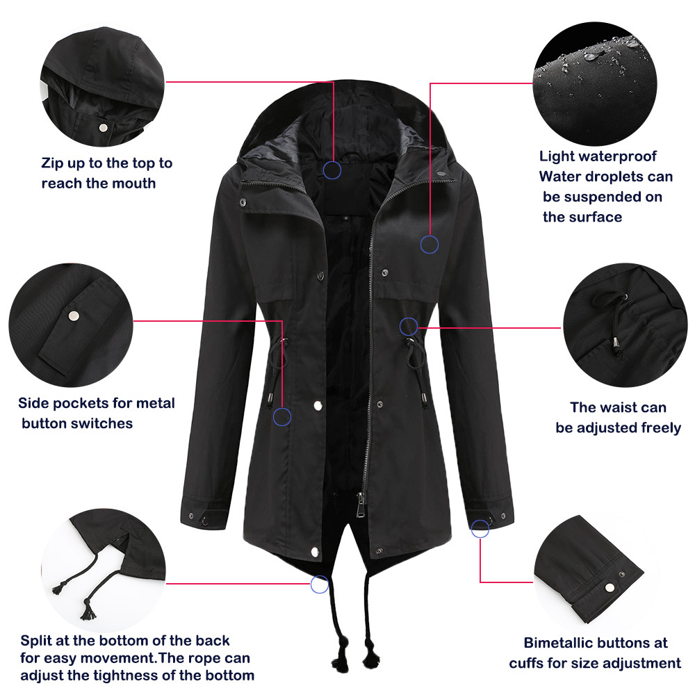 Trench-Coat-mi-long-de-couleur-unie-pour-femme-veste-l-g-re-imperm-able-printemps-2